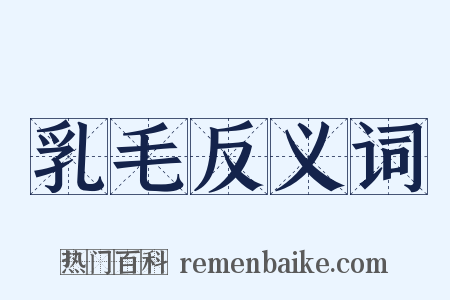 乳毛反义词是什么意思的图片